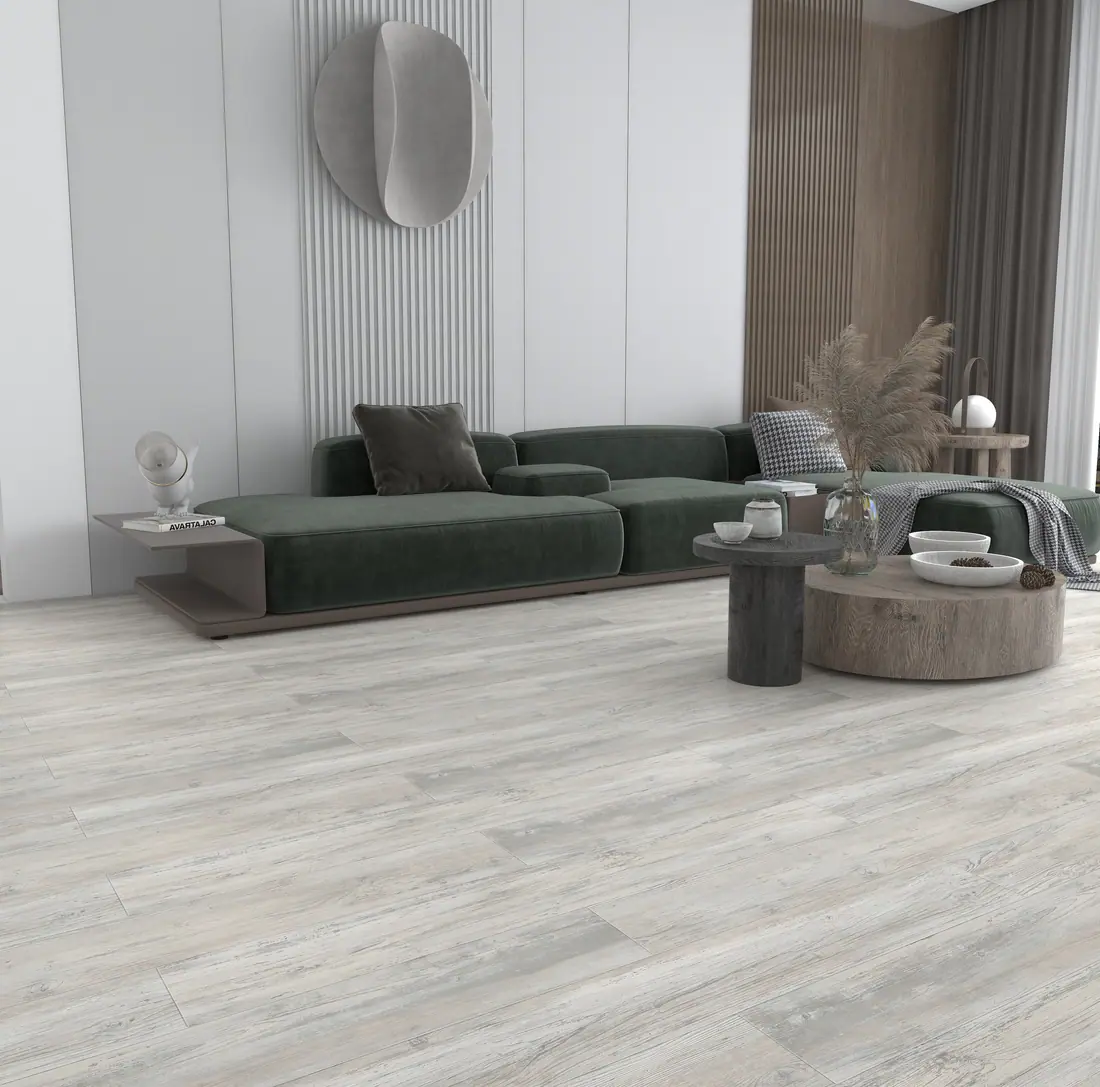 Parris Island Lite vinyl plank floor installed in a room