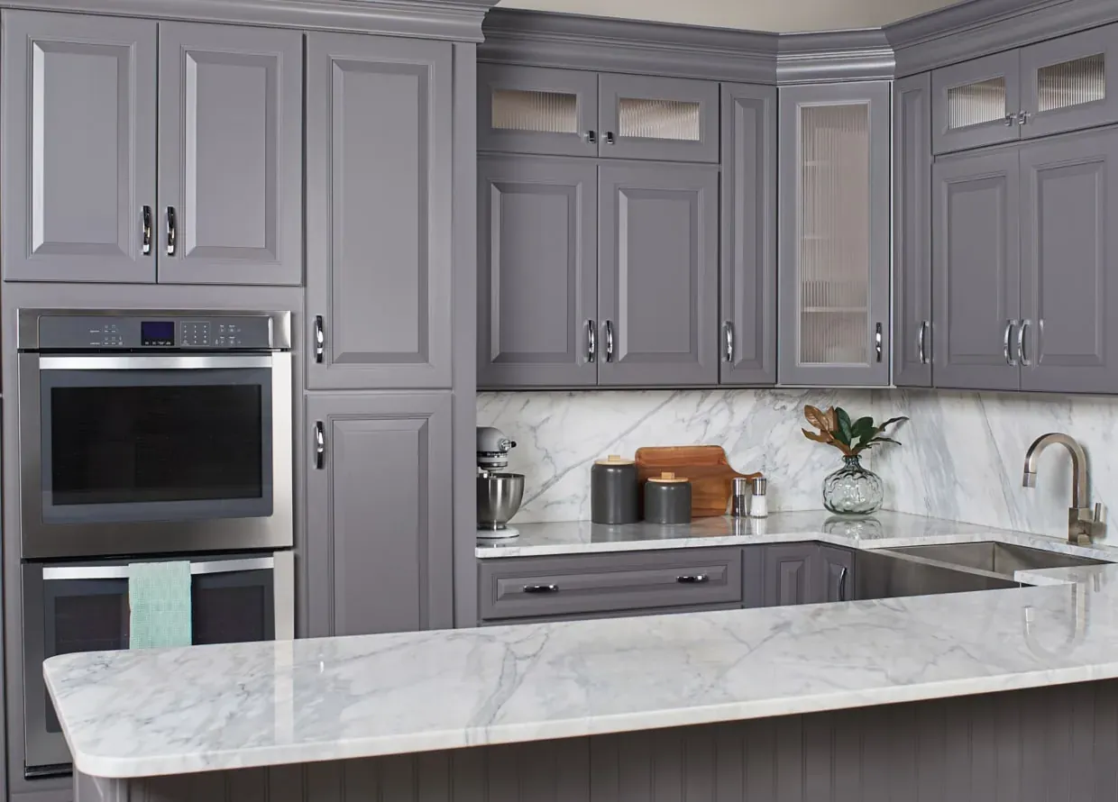 Kitchen in Belmont Gibraltar Grey cabinets