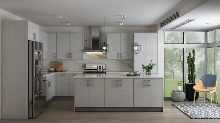 Kitchen in Pale Pine cabinets